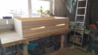 Holz Bett mit Schubladen Tischlerei Construct &amp; Beschlaghandel Potsdam